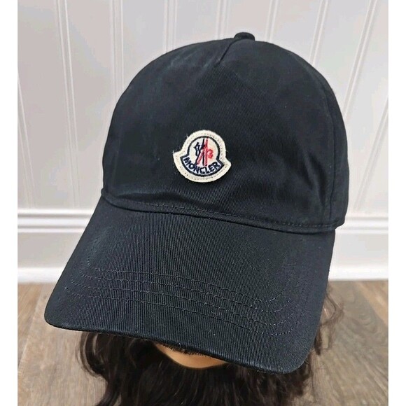Authentic Moncler Black Berretto Baseball Cap Strapback Hat NFC Verified - Picture 1 of 12